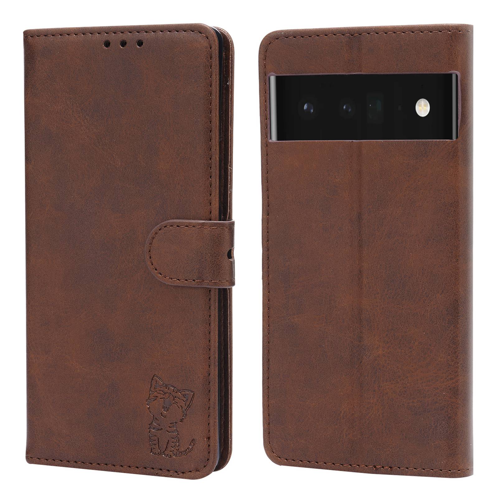 For Google Pixel 7a PU Leather Stand Wallet Case Happy Cat Pattern Imprinted Magnetic Clasp Phone Cover For Google Pixel 7a PU Leather Stand Wallet Case Happy Cat Pattern Imprinted Magnetic Clasp Phone Cover
